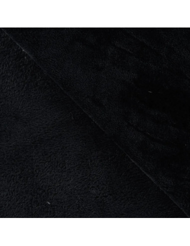 Tissu, Polaire Doudou, Noir, Laize 150 cm, 100% Polyester 290g/m²