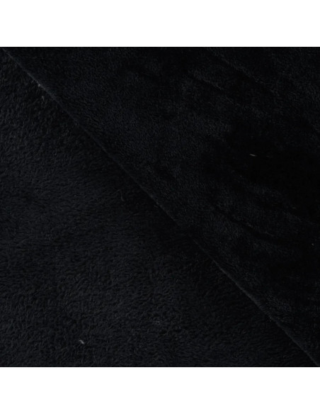 Tissu, Polaire Doudou, Noir, Laize 150 cm, 100% Polyester 290g/m²
