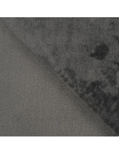 Tissu, Polaire Doudou, Gris Anthracite, Laize 150 cm, 100% Polyester 290g/m²