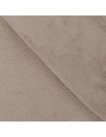Tissu, Polaire Doudou Uni, Taupe, Laize 150 cm, 100% Polyester 290g/m²