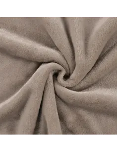 Tissu, Polaire Doudou Uni, Taupe, Laize 150 cm, 100% Polyester 290g/m²
