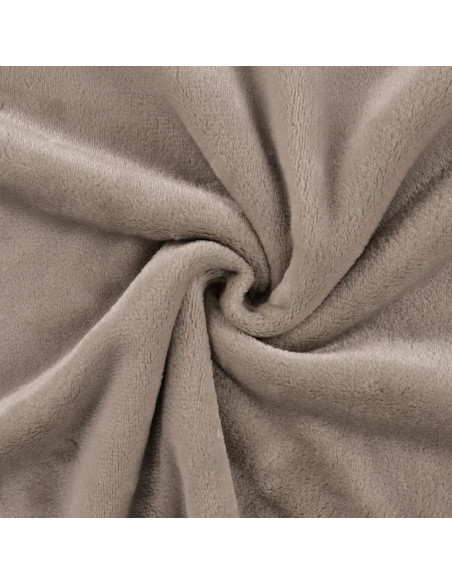 Tissu, Polaire Doudou Uni, Taupe, Laize 150 cm, 100% Polyester 290g/m²