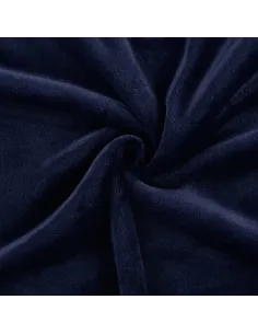Tissu, Polaire Doudou Épaisse, Bleu Marine, Laize 145 cm, 100% Polyester