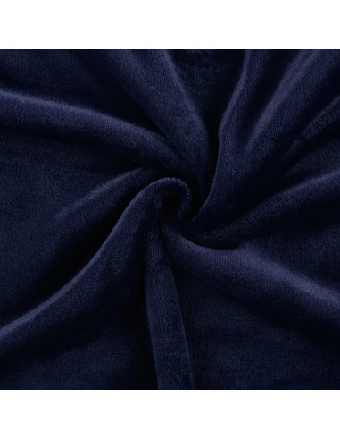 Tissu, Polaire Doudou Épaisse, Bleu Marine, Laize 145 cm, 100% Polyester
