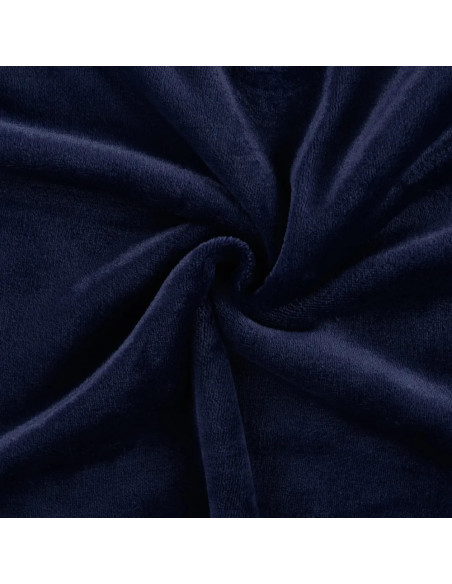 Tissu, Polaire Doudou Épaisse, Bleu Marine, Laize 145 cm, 100% Polyester