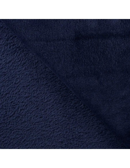 Tissu, Polaire Doudou Épaisse, Bleu Marine, Laize 145 cm, 100% Polyester