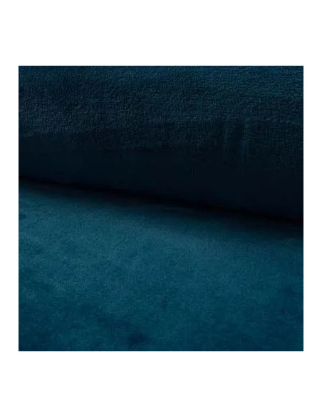 Tissu, Polaire Doudou Épaisse, Bleu Pétrole, Laize 150 cm, 100% Polyester 290g/m²