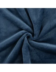 Tissu, Polaire Doudou, Bleu Jeans, Laize 150 cm, 100% Polyester 290g/m²