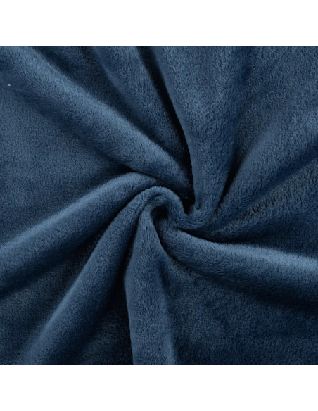 Tissu, Polaire Doudou, Bleu Jeans, Laize 150 cm, 100% Polyester 290g/m²