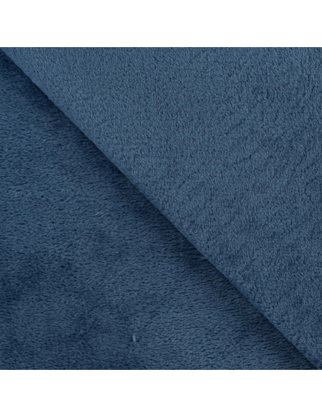 Tissu, Polaire Doudou, Bleu Jeans, Laize 150 cm, 100% Polyester 290g/m²