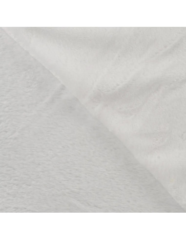 Tissu, Polaire Doudou Épaisse, Blanche, Laize 150 cm, 100% Polyester 290g/m²