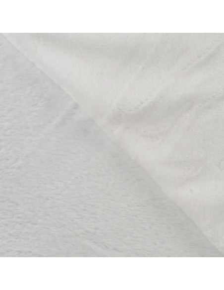 Tissu, Polaire Doudou Épaisse, Blanche, Laize 150 cm, 100% Polyester 290g/m²