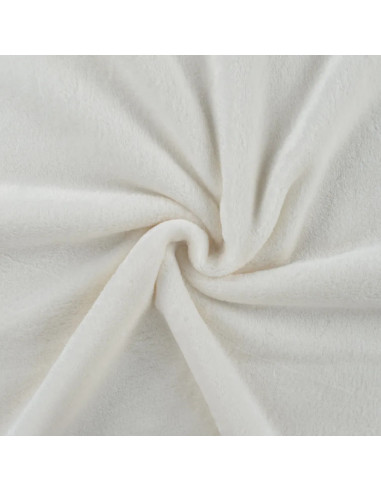 Tissu, Polaire Doudou Uni, Écru, Laize 150 cm, 100% Polyester 290g/m²