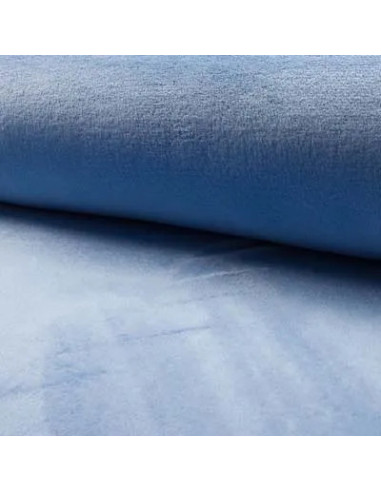 Tissu, Polaire Doudou Épaisse, Bleu Azur, Laize 150 cm, 100% Polyester 290g/m²