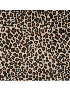 Polaire doudou imprimée, envers uni, panthère