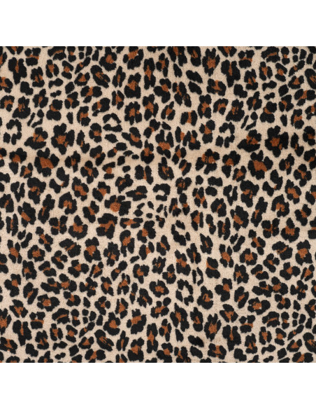 Polaire doudou imprimée, envers uni, panthère