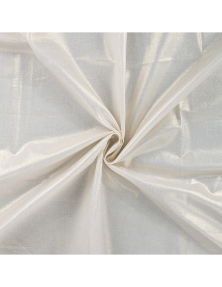 Tissu, Coton Imprimé Noël, Écru et Or, Laize 140 cm, 100% Coton 115g/m²