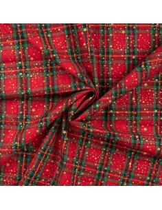 Jacquard de noël, étoiles dorées 2