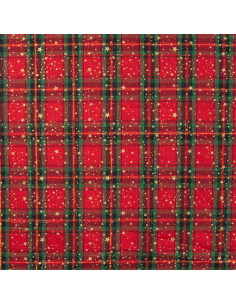 Jacquard de noël, étoiles dorées