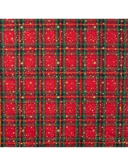 Jacquard de noël, étoiles dorées