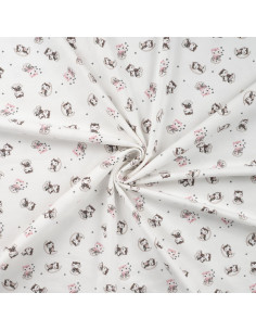 Jersey de coton, chouettes dans le ciel 2