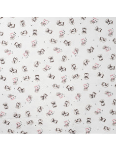 Jersey de coton, chouettes dans le ciel