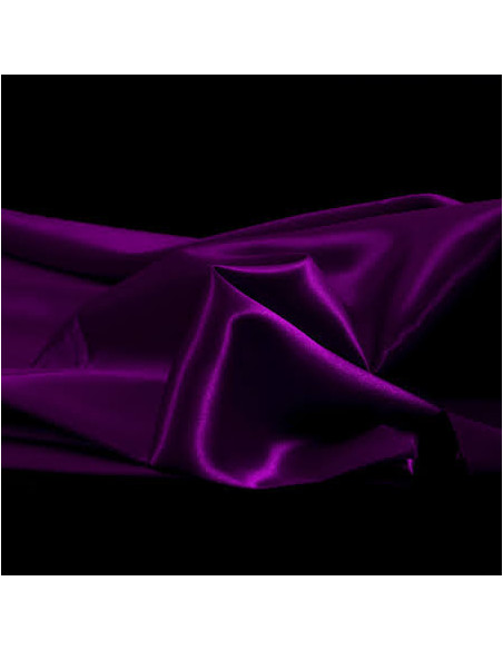 Tissu, Doublure Satin Unie, Violet Intense, Laize 150 cm, 100% Polyester
