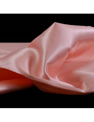 Tissu, Doublure Satin Unie, Rose, Laize 150 cm, 100% Polyester