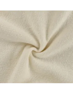 Tissu, Laine Bouillie Unie, Écru, Laize 140 cm, 100% Laine 400g/m²