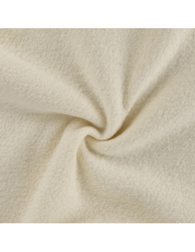 Tissu, Laine Bouillie Unie, Écru, Laize 140 cm, 100% Laine 400g/m²