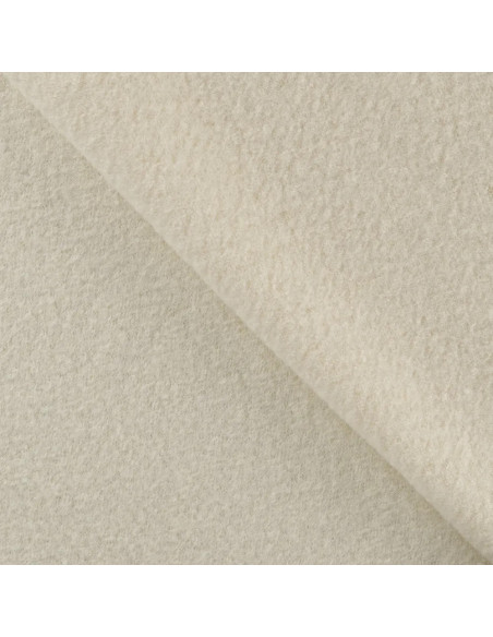 Tissu, Laine Bouillie Unie, Écru, Laize 140 cm, 100% Laine 400g/m²