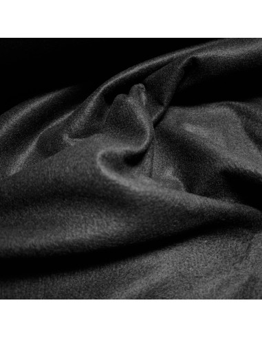 Tissu, Feutrine Unie, Noir Intense, Laize 180 cm, 100% Polyester 215g/m²