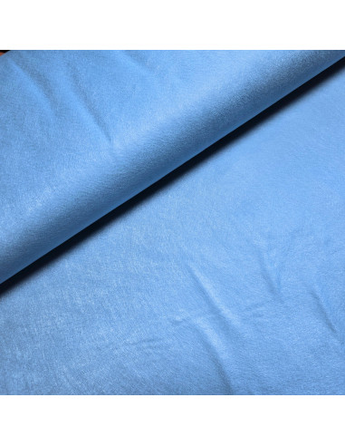 Tissu, Feutrine Unie, Bleu Ciel, Laize 180 cm, 100% Polyester 215g/m²