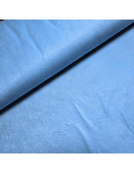 Tissu, Feutrine Unie, Bleu Ciel, Laize 180 cm, 100% Polyester 215g/m²