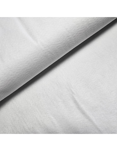Tissu, Feutrine Unie, Blanc Pur, Laize 180 cm, 100% Polyester