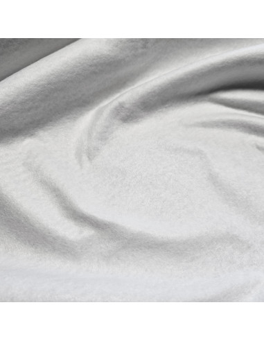 Tissu, Feutrine Unie, Blanc Pur, Laize 180 cm, 100% Polyester