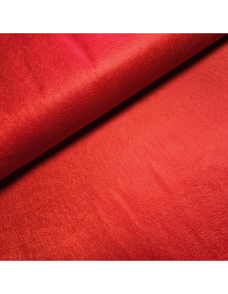 Tissu, Feutrine Unie, Rouge Écarlate, Laize 180 cm, 100% Polyester 215g/m²
