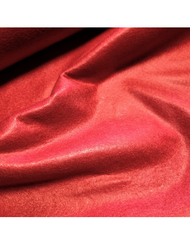 Tissu, Feutrine Unie, Rouge Écarlate, Laize 180 cm, 100% Polyester 215g/m²