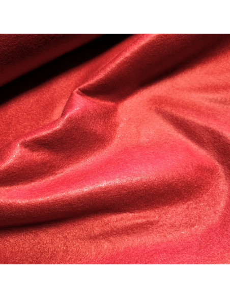 Tissu, Feutrine Unie, Rouge Écarlate, Laize 180 cm, 100% Polyester 215g/m²