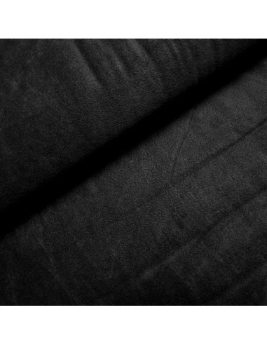 Tissu, Polaire Unie, Noir Intense, Laize 150 cm, 100% Polyester
