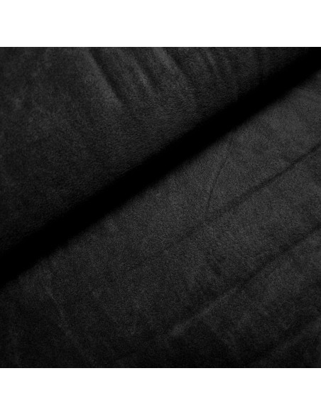Tissu, Polaire Unie, Noir Intense, Laize 150 cm, 100% Polyester