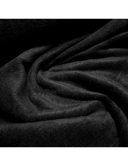 Tissu, Polaire Unie, Noir Intense, Laize 150 cm, 100% Polyester