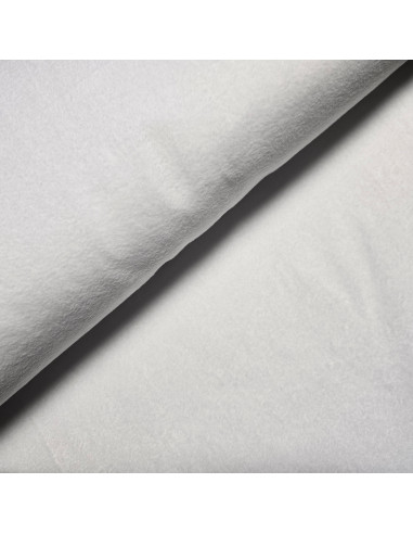 Tissu, Polaire Unie, Blanc Pur, Laize 150 cm, 100% Polyester
