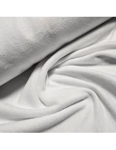 Tissu, Polaire Unie, Blanc Pur, Laize 150 cm, 100% Polyester 2