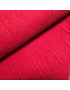 Tissu, Polaire Unie, Rouge Intense, Laize 150 cm, 100% Polyester 280g/m²