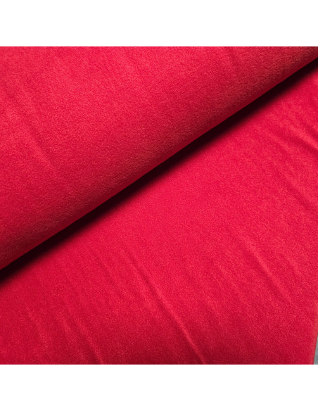 Tissu, Polaire Unie, Rouge Intense, Laize 150 cm, 100% Polyester 280g/m²