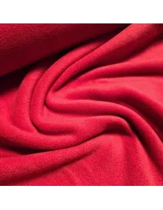 Tissu, Polaire Unie, Rouge Intense, Laize 150 cm, 100% Polyester 280g/m² 2