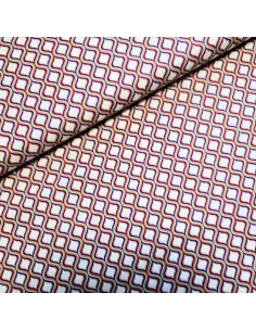 Tissu, Popeline de Coton, Motifs Géométriques, Laize 150 cm, 100% Coton 160g/m²