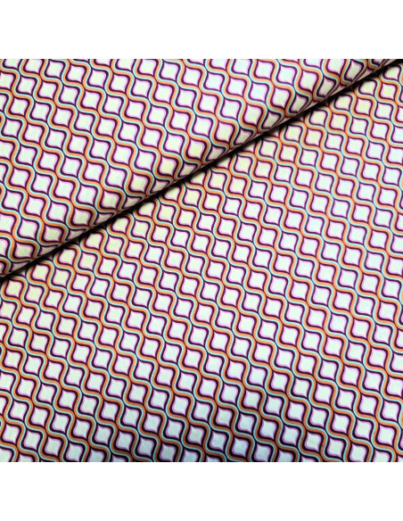 Tissu, Popeline de Coton, Motifs Géométriques, Laize 150 cm, 100% Coton 160g/m²