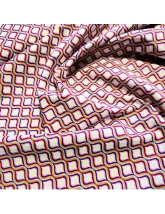 Tissu, Popeline de Coton, Motifs Géométriques, Laize 150 cm, 100% Coton 160g/m² 2